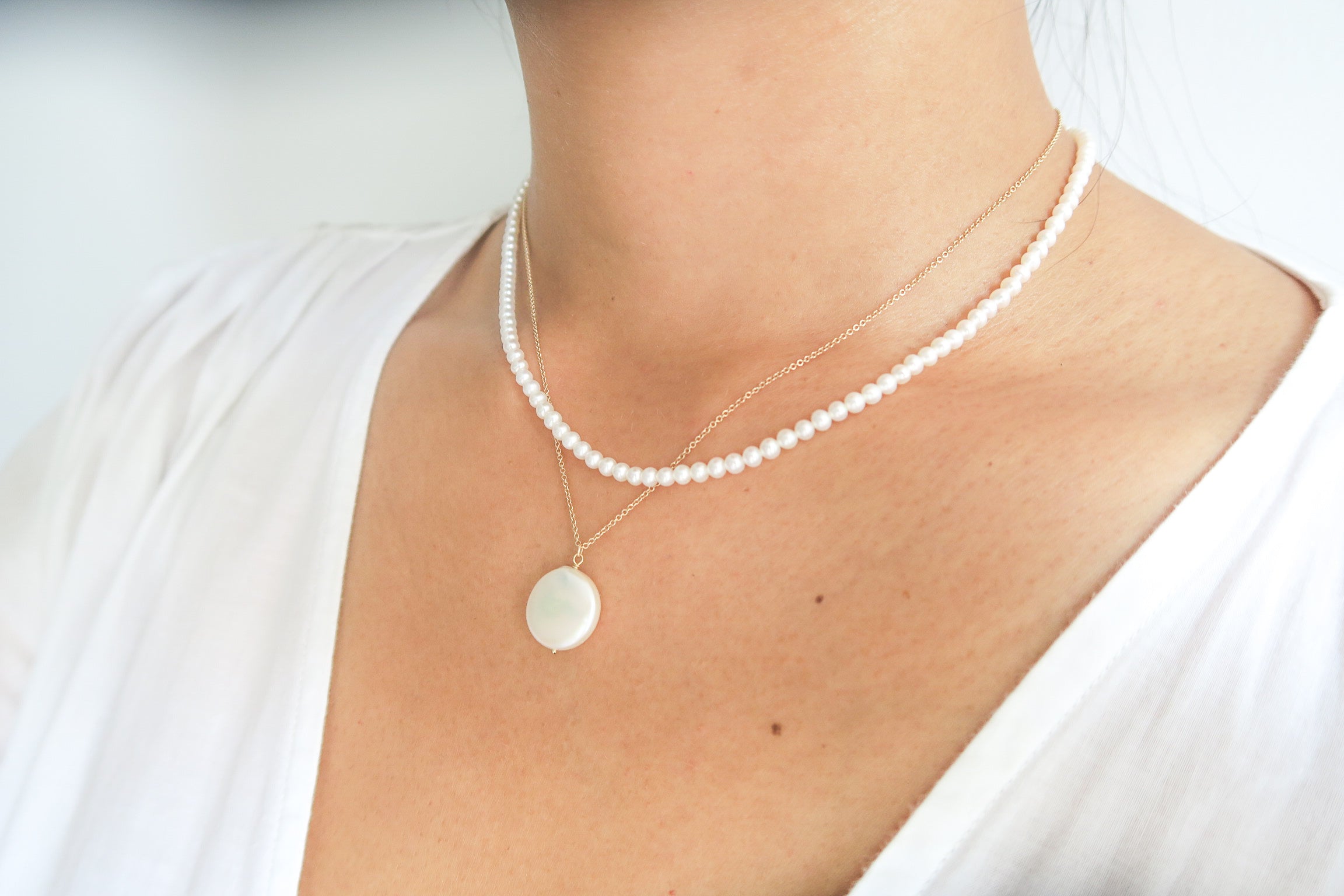 Coin Pearl Necklace